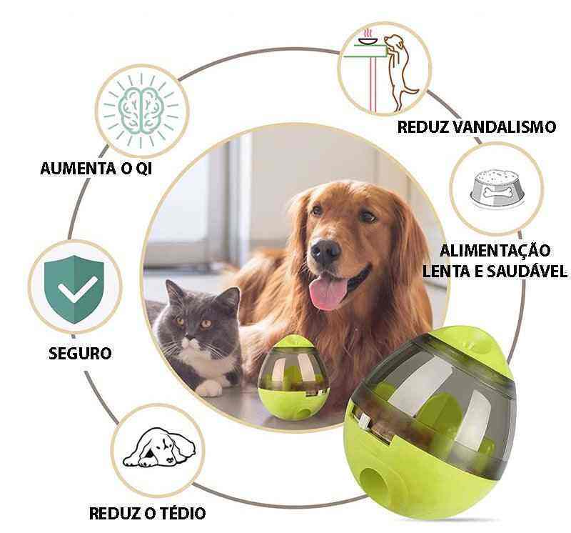 Brinquedo Interativo Ovo Com Petisco Para Cães