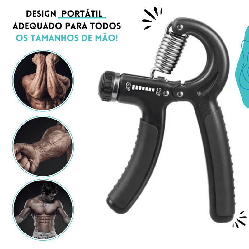 Hand Grip Fortalecedor de Ante-Braço Musculação Braços Fortes Fisioterapia Braços Resistente Ajustável Fortalecimento de Punho