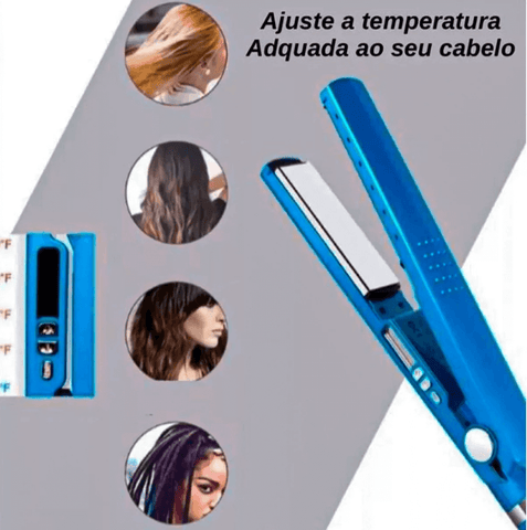 Chapinha Nano Titaniun Profissional Alisa e Elimina o Frizz