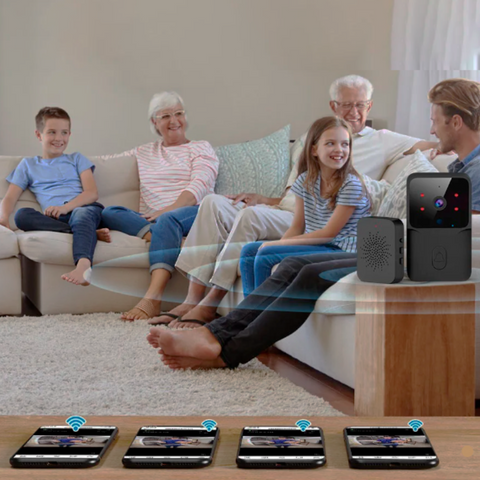 smart campainha eletronica Wi-fi Sem fio com Câmera Segurança  Interfone Inteligente Proteja Sua Familia