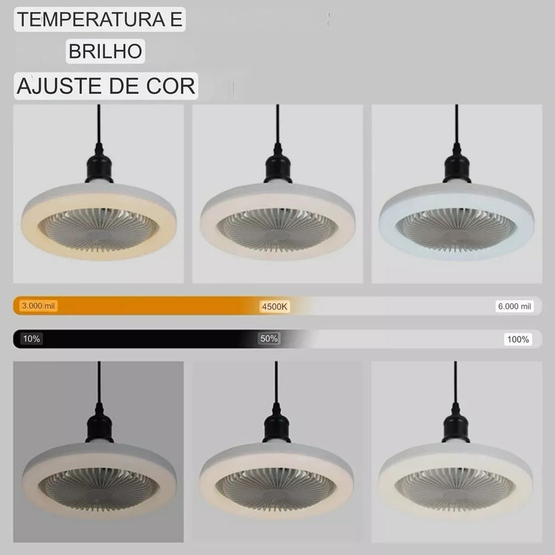 Lâmpada de teto Luminária com Ventilador 