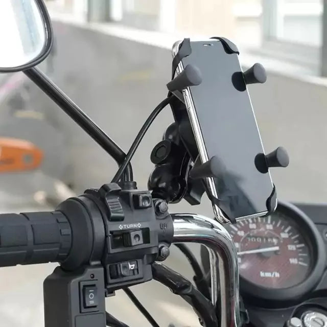 Suporte de Moto para Celular com Carregador