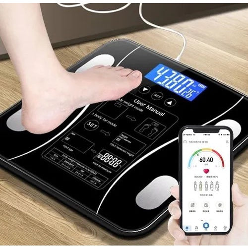 Balança Digital Bioimpedância Profissional 180KG Com Aplicativo de Celular Para Medir Massa Corporal