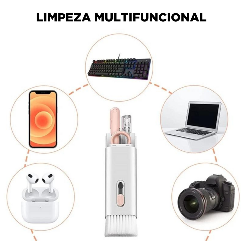 KIT LIMPEZA 7 EM 1 TECLADO CELULAR E FONE DE OUVIDO